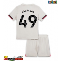 Camisa de Futebol Chelsea Alejandro Garnacho #49 Equipamento Secundário Infantil 2025-26 Manga Curta (+ Calças curtas)